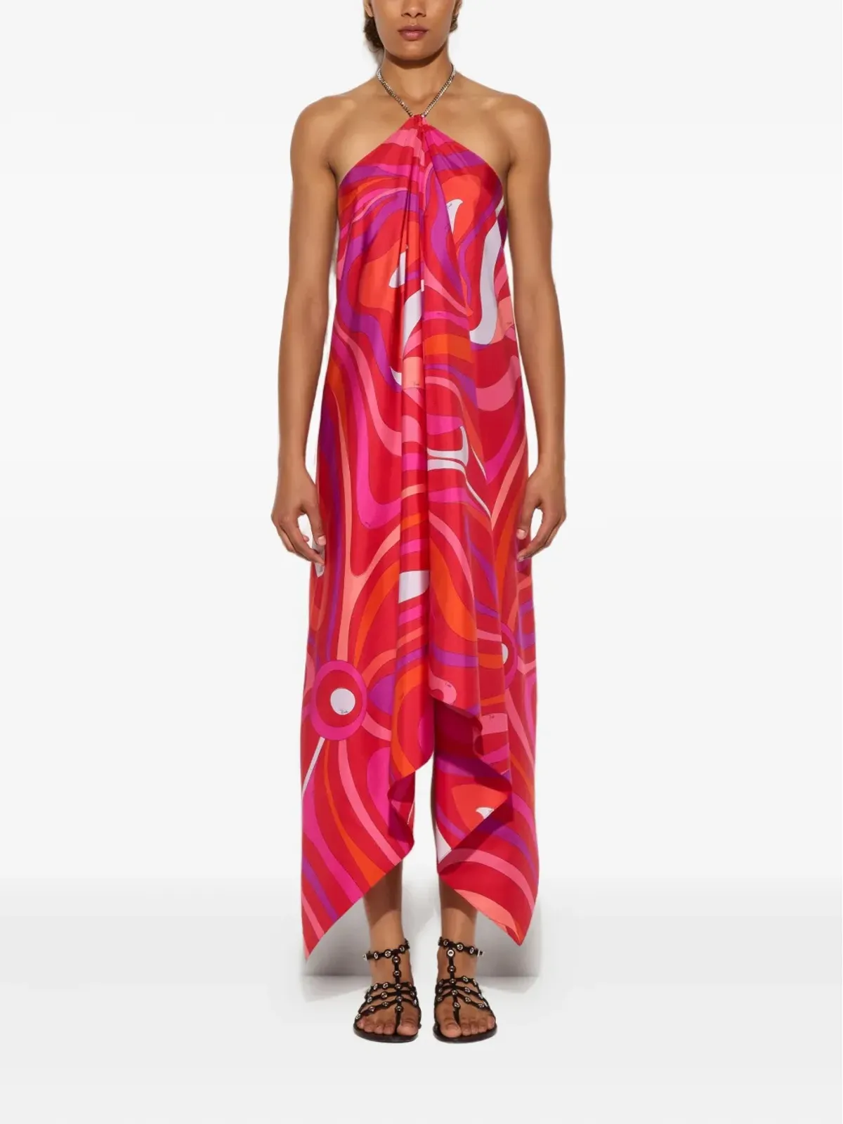 PUCCI マルモプリント ホルターネック ドレス - レッド - 画像2