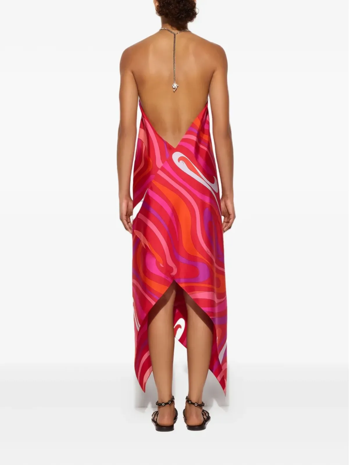PUCCI マルモプリント ホルターネック ドレス - レッド - 画像4
