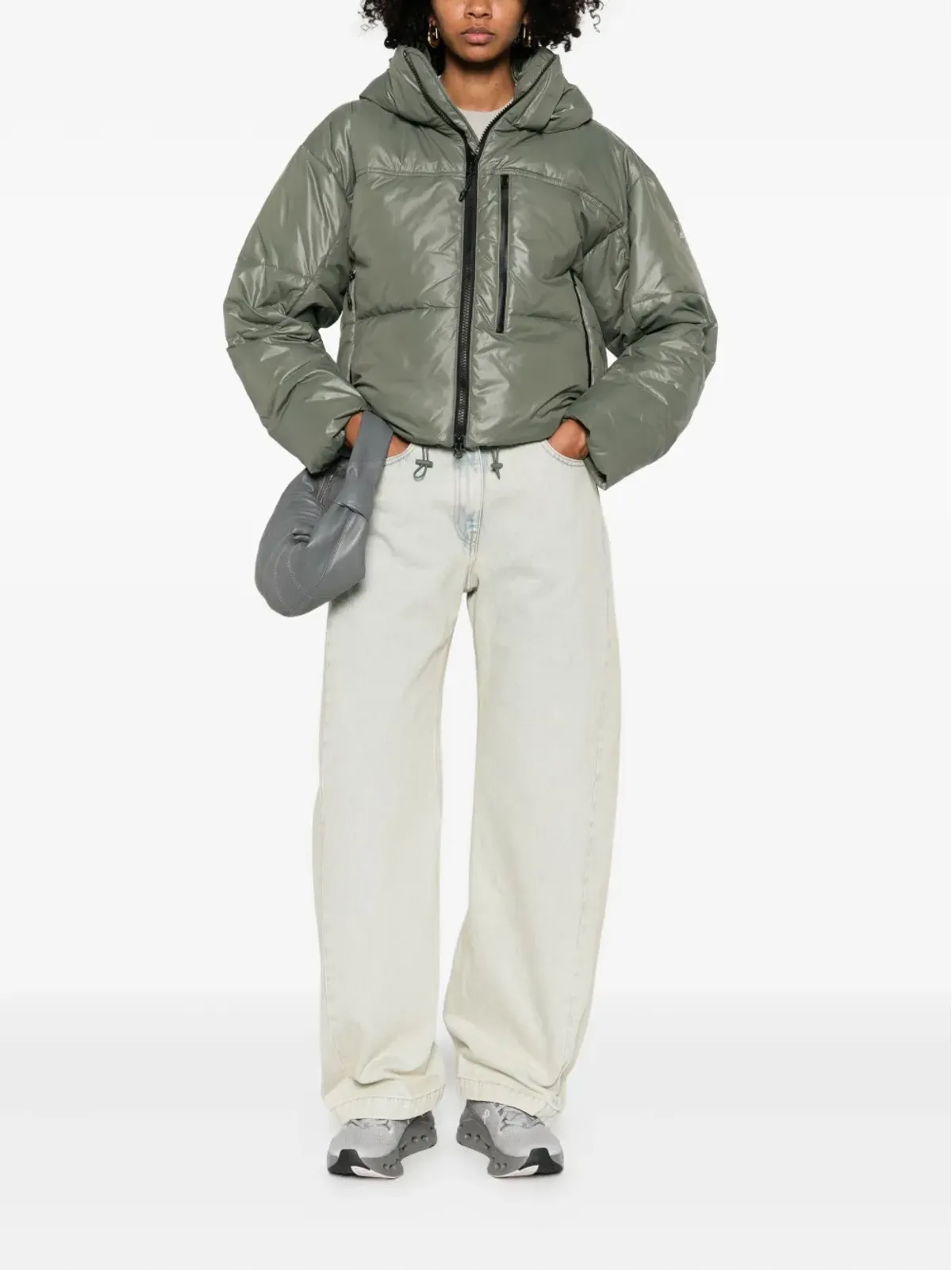 adidas by Stella McCartney フード付きダウンジャケット - 画像2