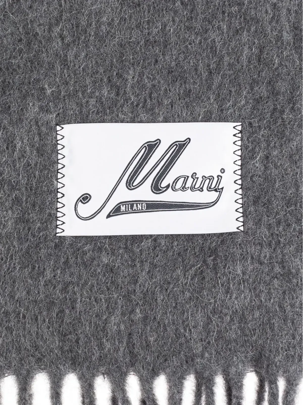 Marni フリンジ付きロゴスカーフ - 画像3