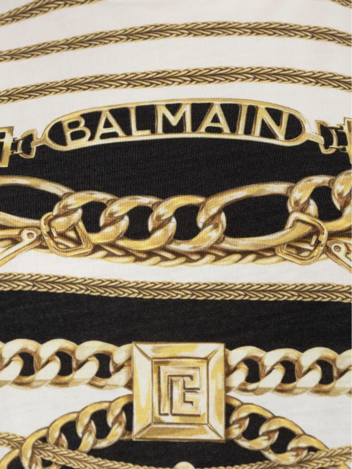 Balmain バロック柄 Tシャツ - ブラック - 画像5