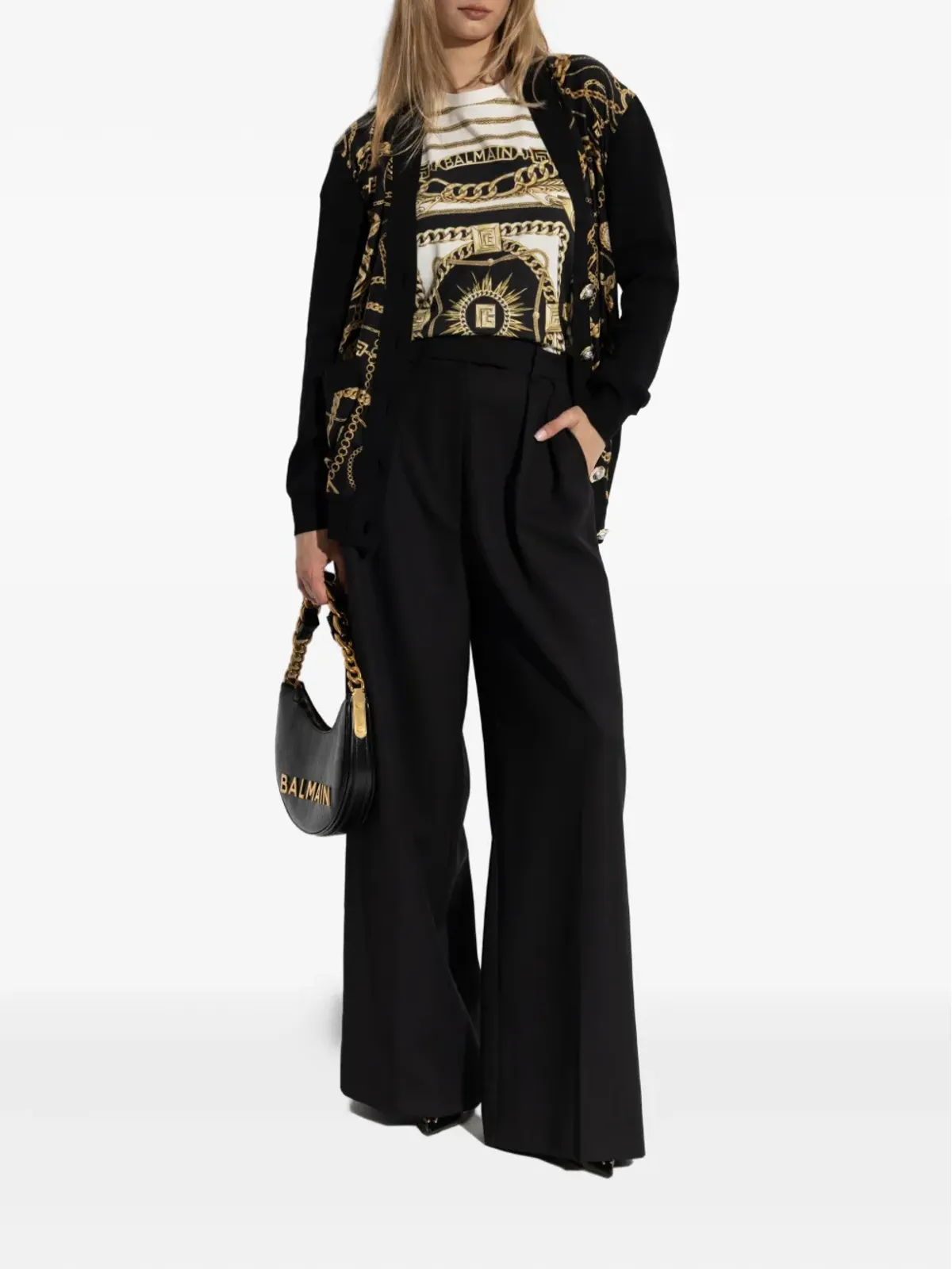 Balmain バロック柄 Tシャツ - ブラック - 画像2