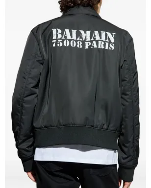 Balmain ロゴプリント ボンバージャケット - サムネイル4