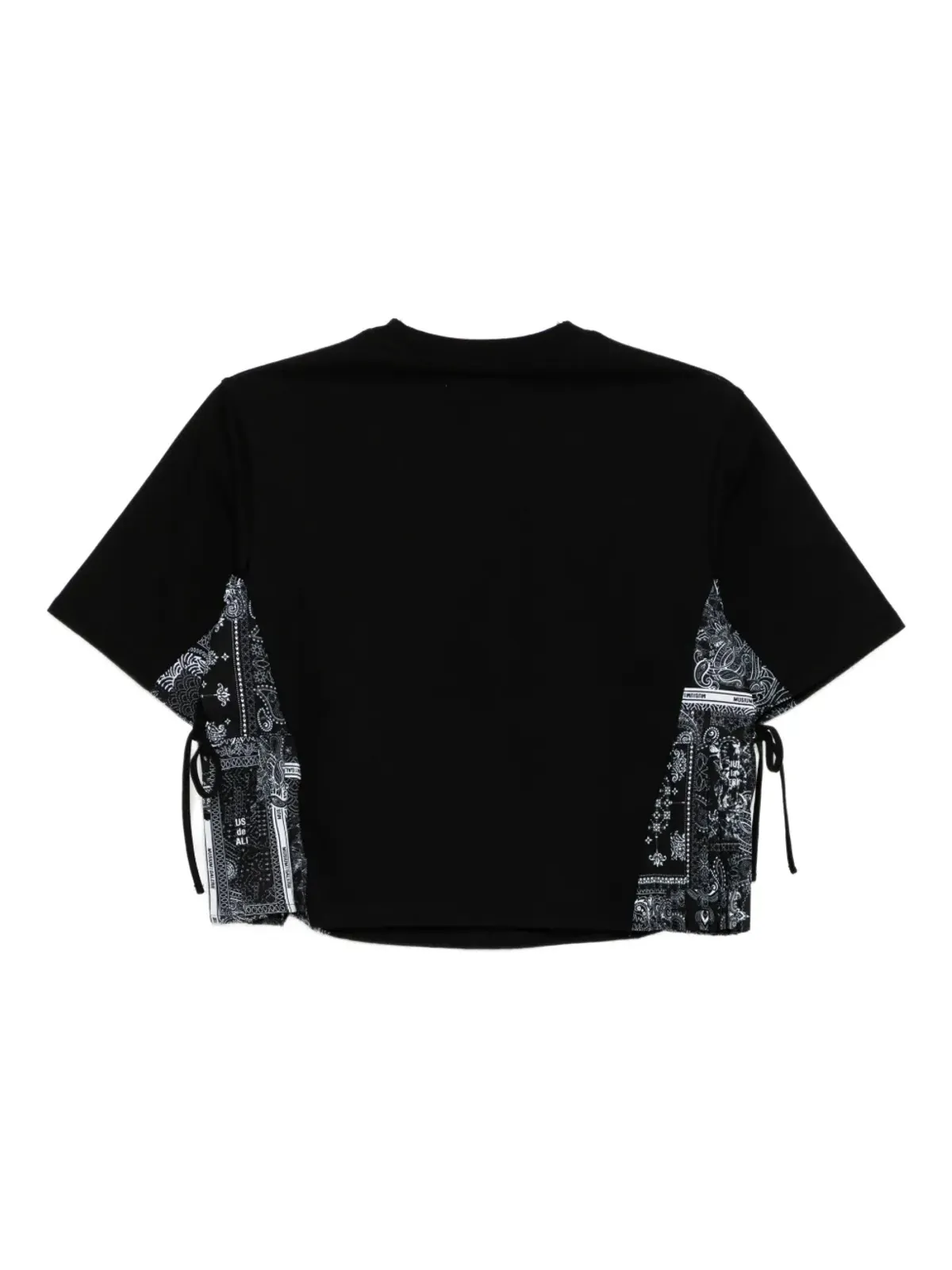 Musium Div. パッチワークTシャツ - ブラック - 画像2