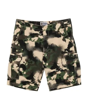 A BATHING APE® Mapカモ柄カーゴショーツ - グリーン - サムネイル1