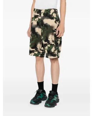 A BATHING APE® Mapカモ柄カーゴショーツ - グリーン - サムネイル3
