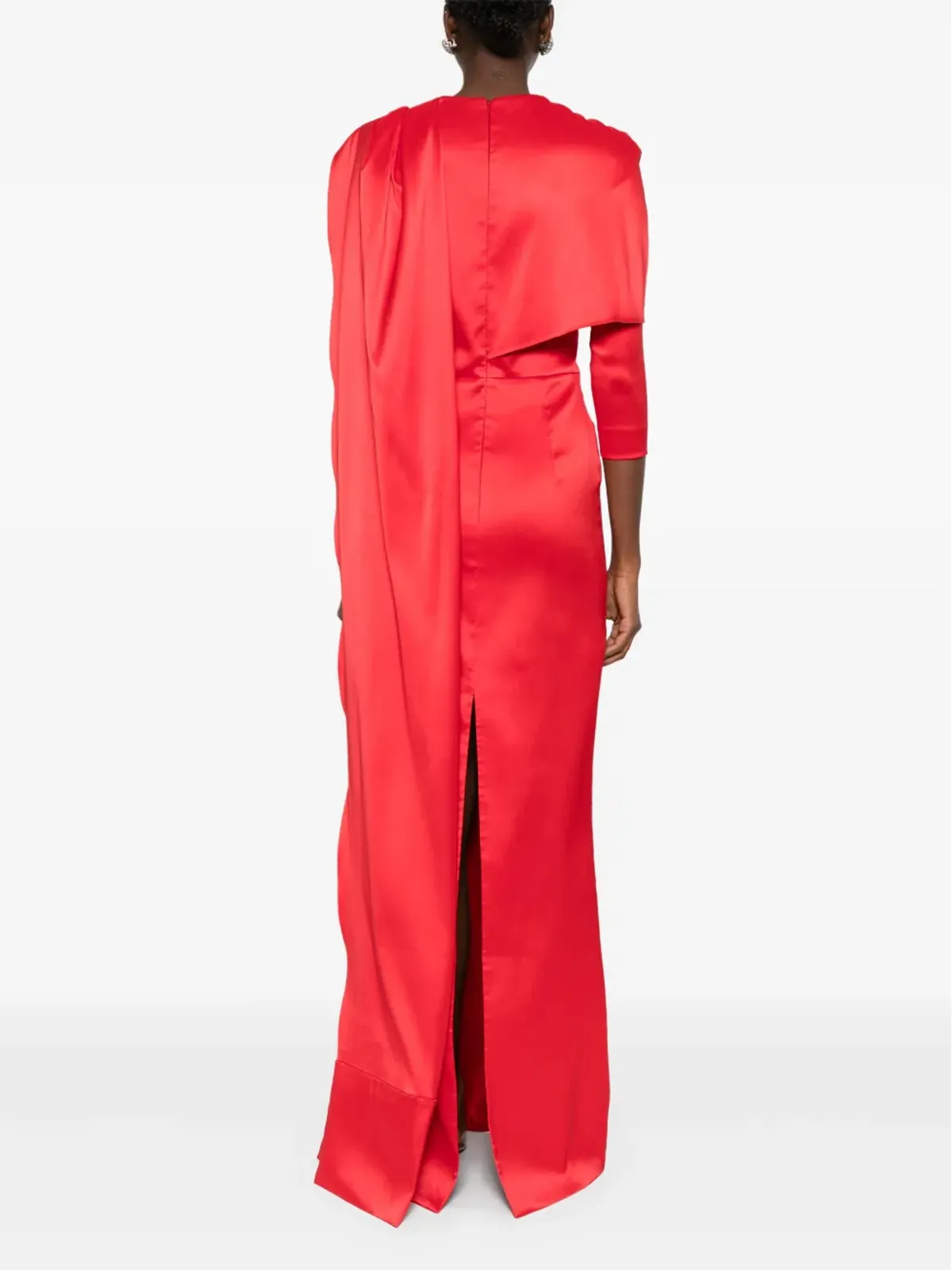SILK LOVE & LACE Malvina dress - Red - 画像4