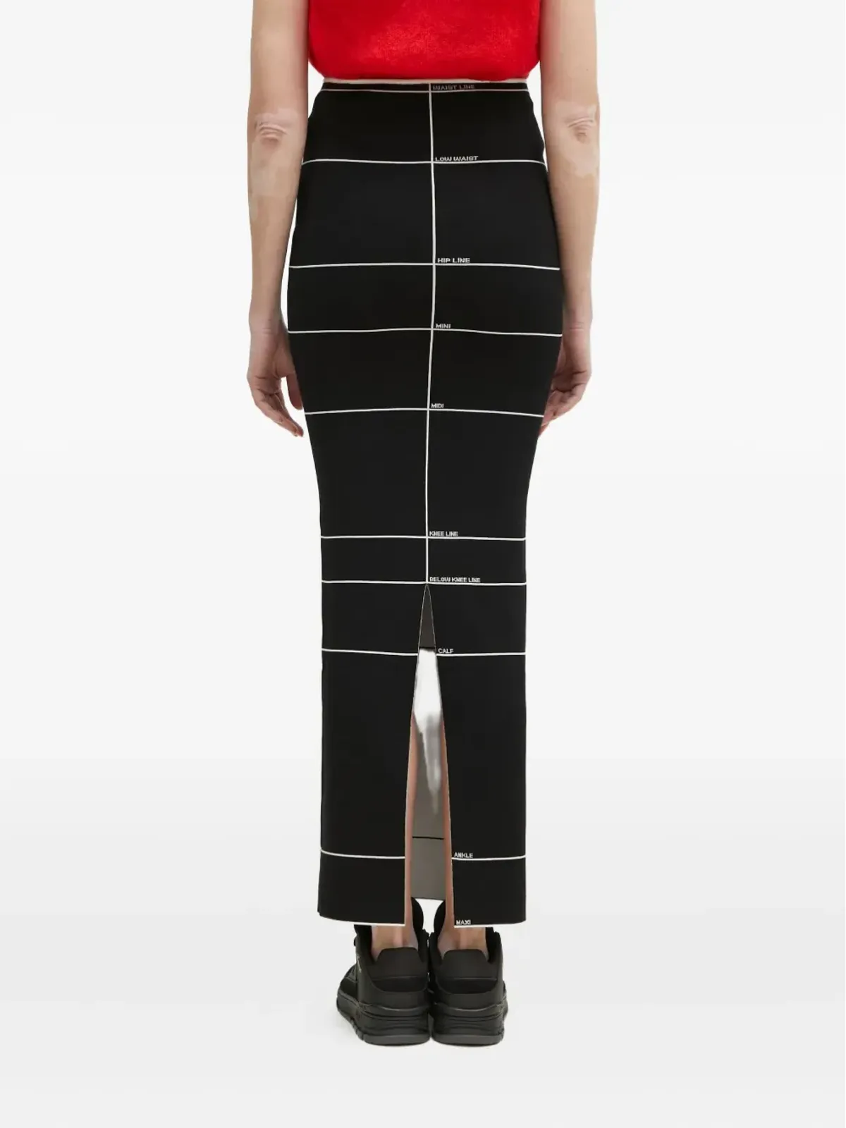 VETEMENTS ストライプディテール マキシスカート - 画像4