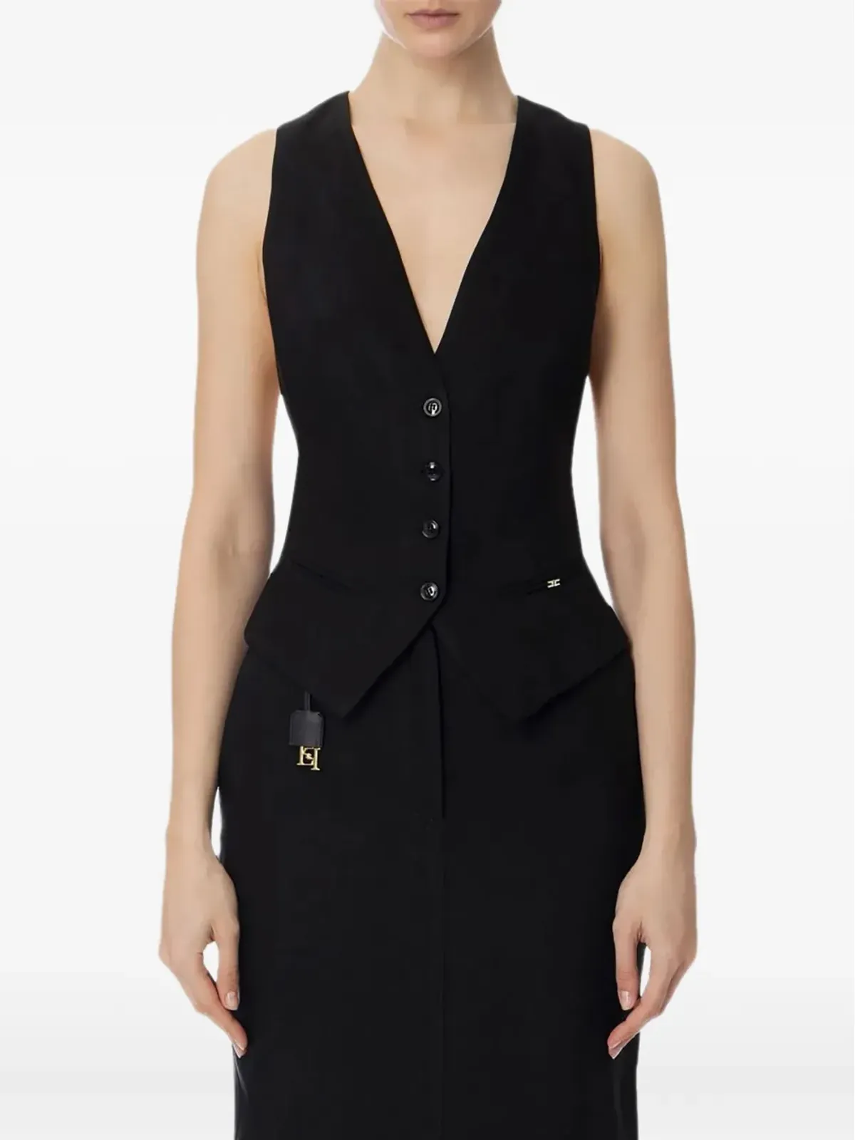 Elisabetta Franchi ボタン留め ノースリーブ ウエストコート - ブラック - 画像2