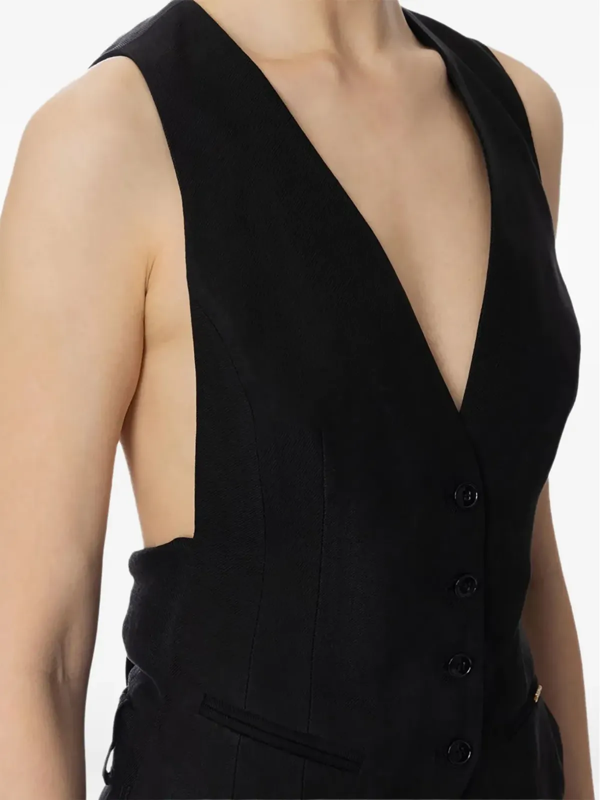 Elisabetta Franchi ボタン留め ノースリーブ ウエストコート - ブラック - 画像4
