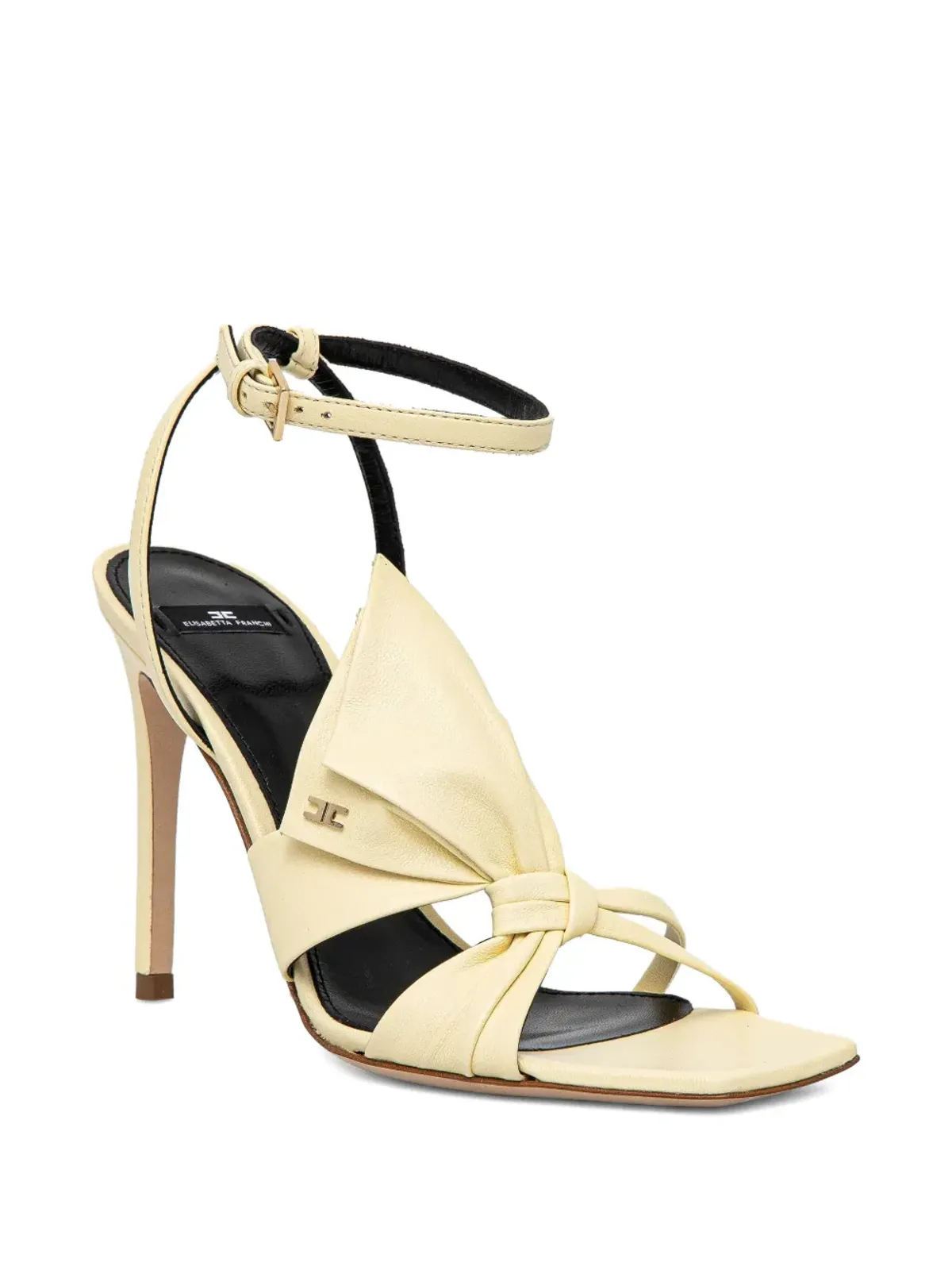 Elisabetta Franchi 結びリボンディテールのスティレットヒールサンダル - 画像2