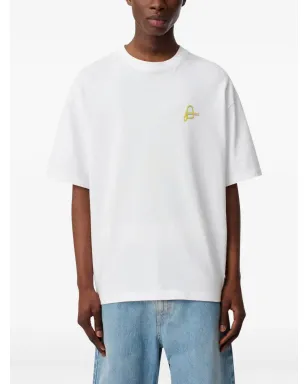 Axel Arigato Paper Clip logo-embroidered T-shirt - White - サムネイル4