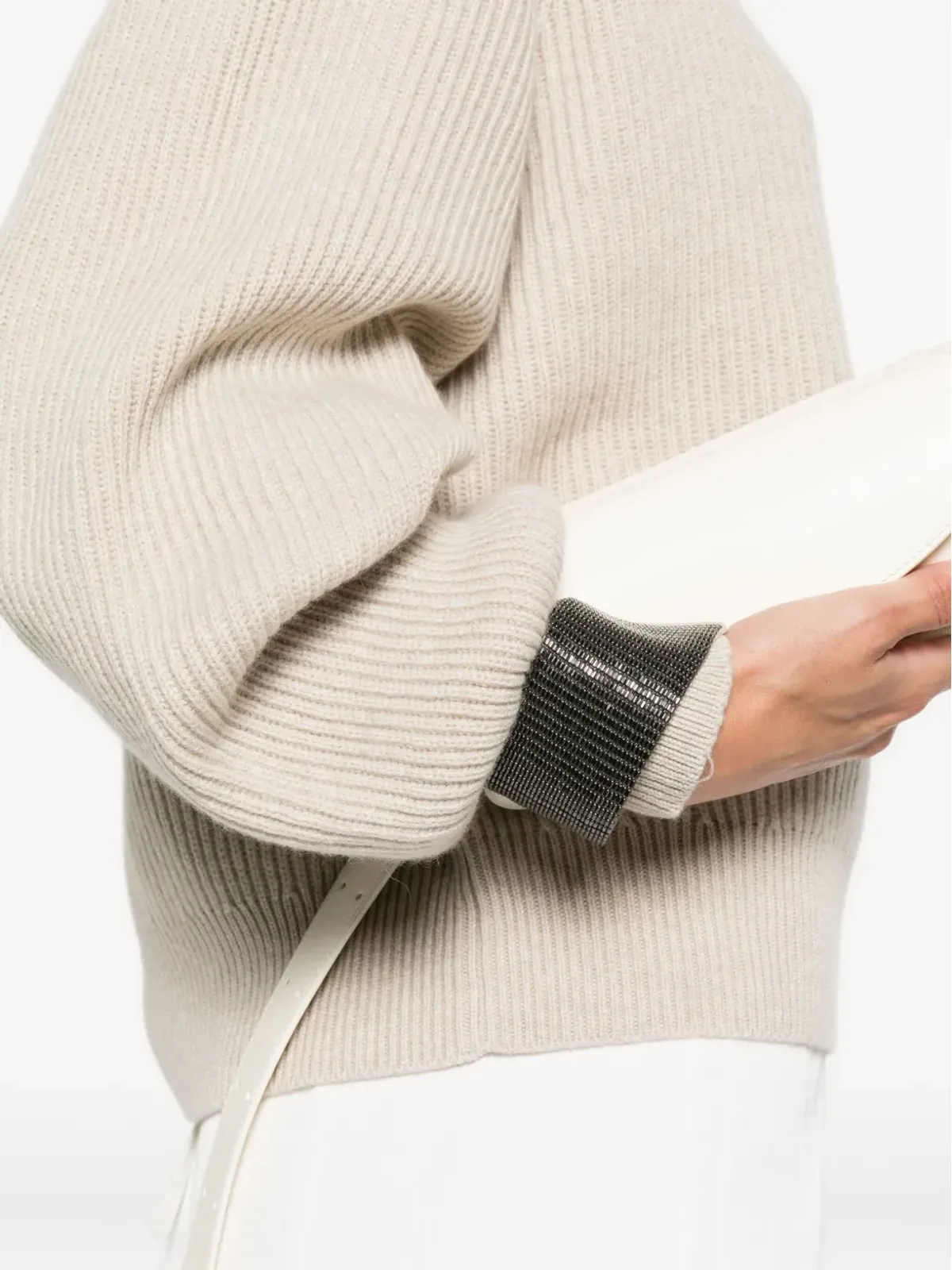 Brunello Cucinelli リブ編み 装飾カフ セーター - 画像5