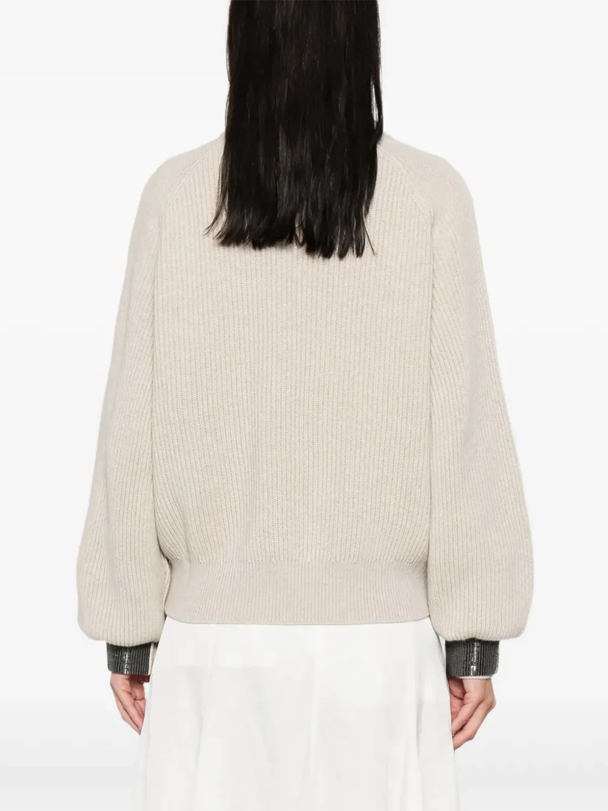 Brunello Cucinelli リブ編み 装飾カフ セーター - 画像4