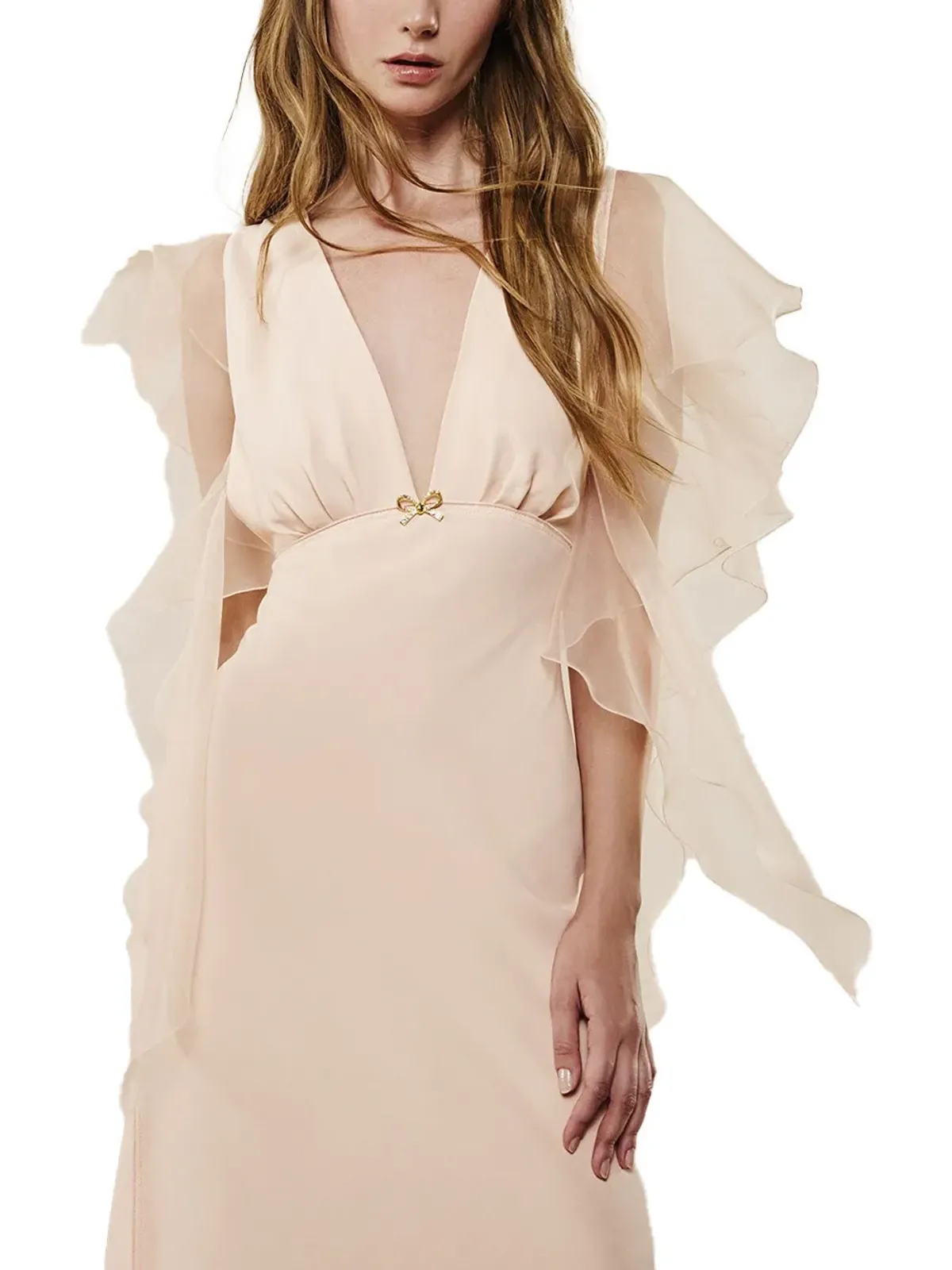 PRONOVIAS PARTY EDIT ラッフルスリーブ ミディドレス - 画像3