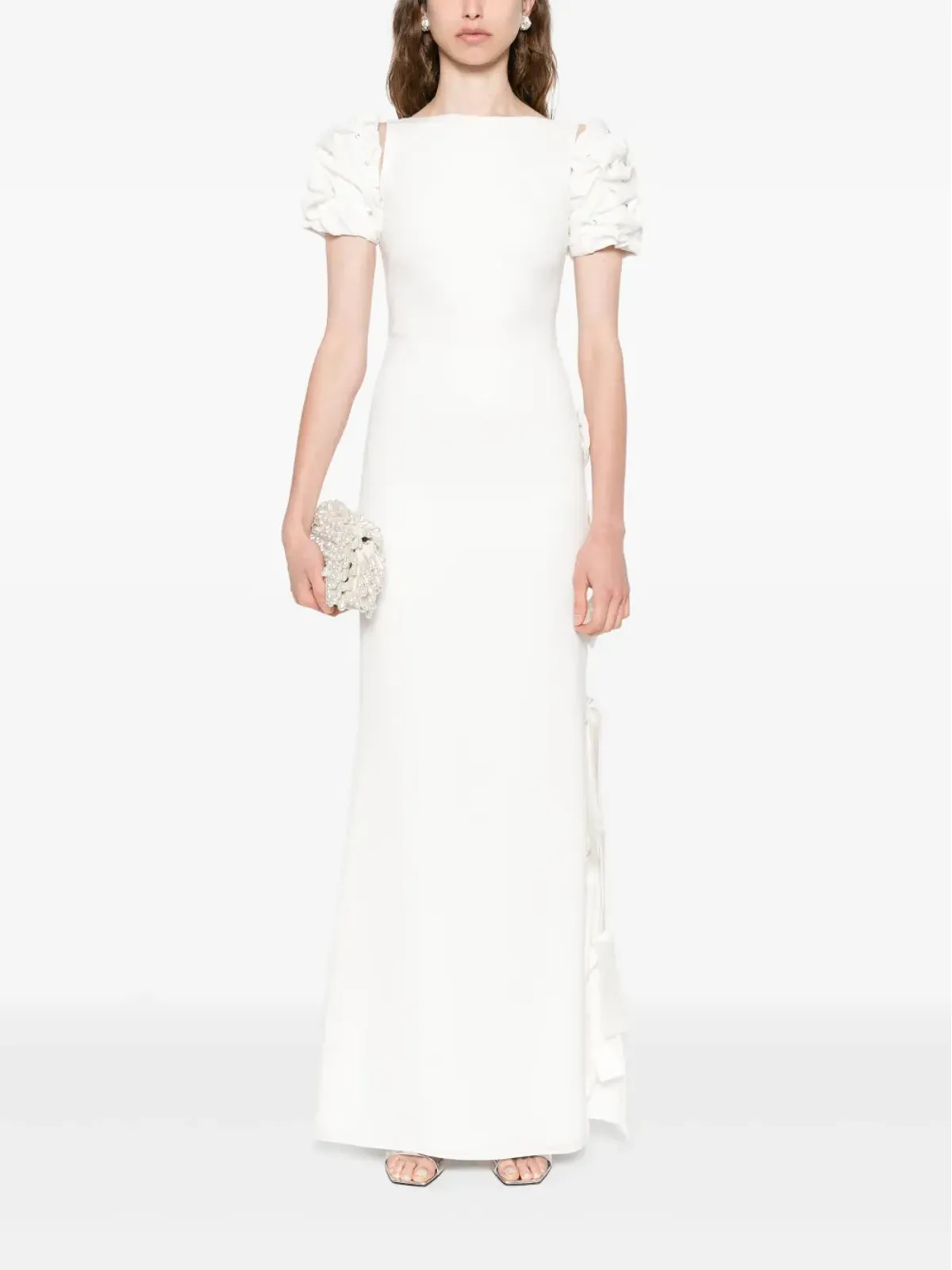 SILK LOVE & LACE Rosa dress - White - 画像2
