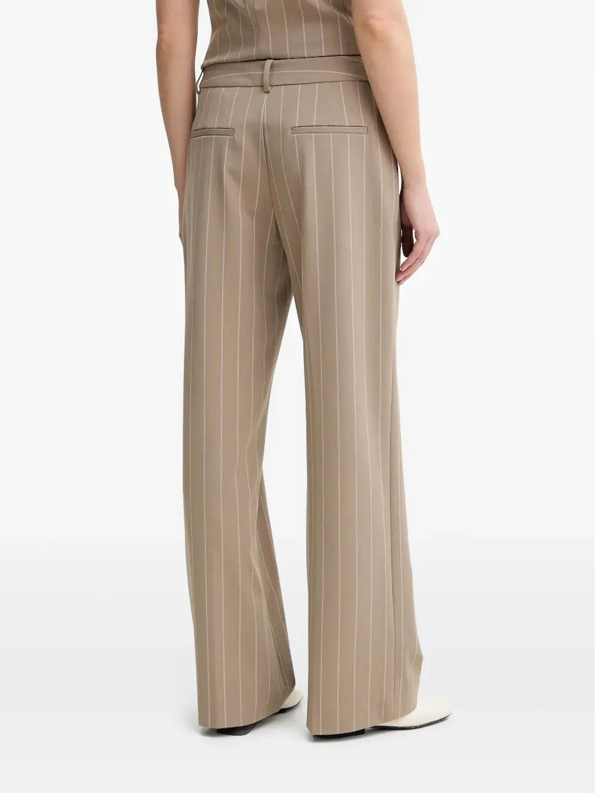 SAMSOE SAMSOE pinstripe tailored trousers - Neutrals - 画像2