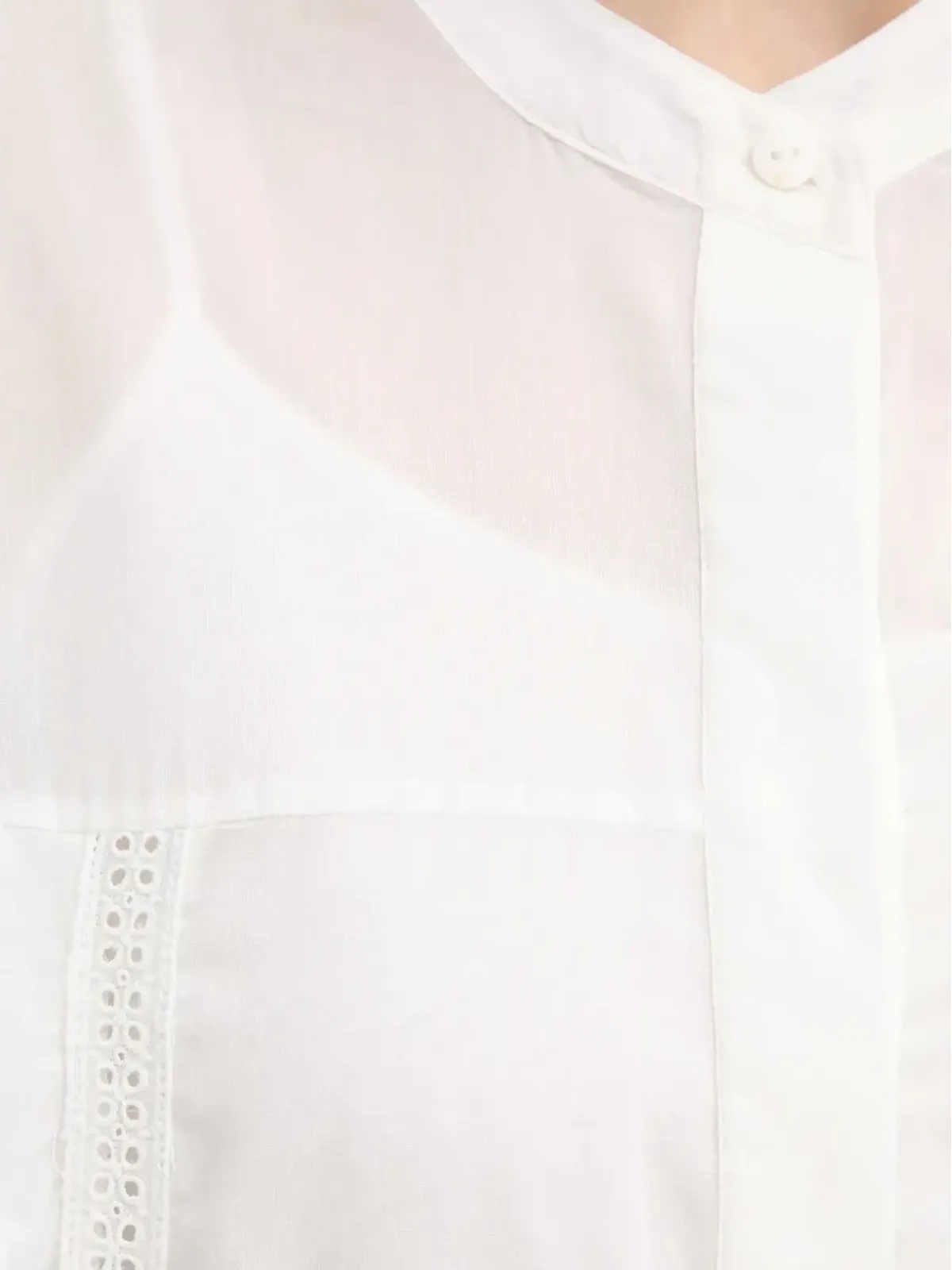 Isabelle Blanche ruffle-trimmed shirt dress - White - 画像3