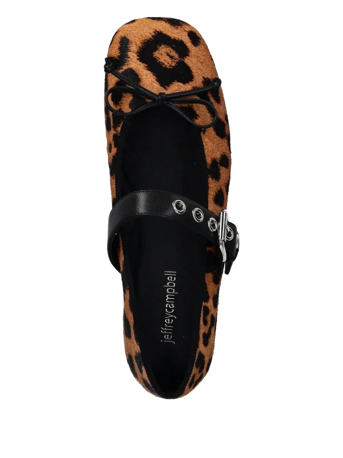 Jeffrey Campbell レオパード柄バックル付きブラウンフラットシューズ - 画像3