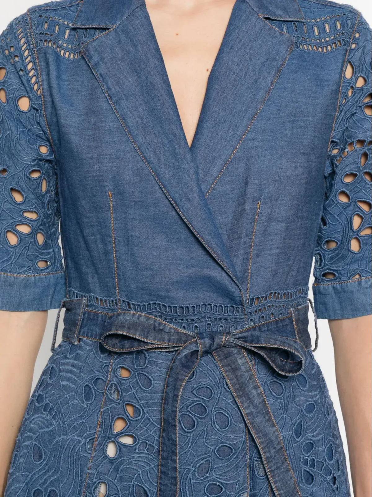 Ermanno Scervino レース装飾のマキシドレス - 画像5