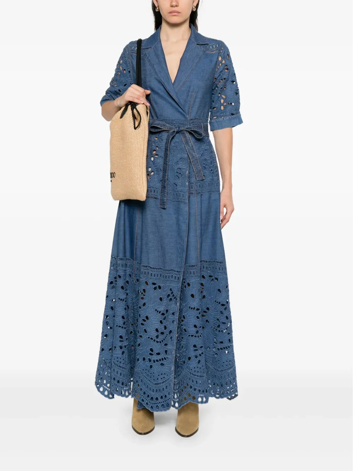 Ermanno Scervino レース装飾のマキシドレス - 画像2