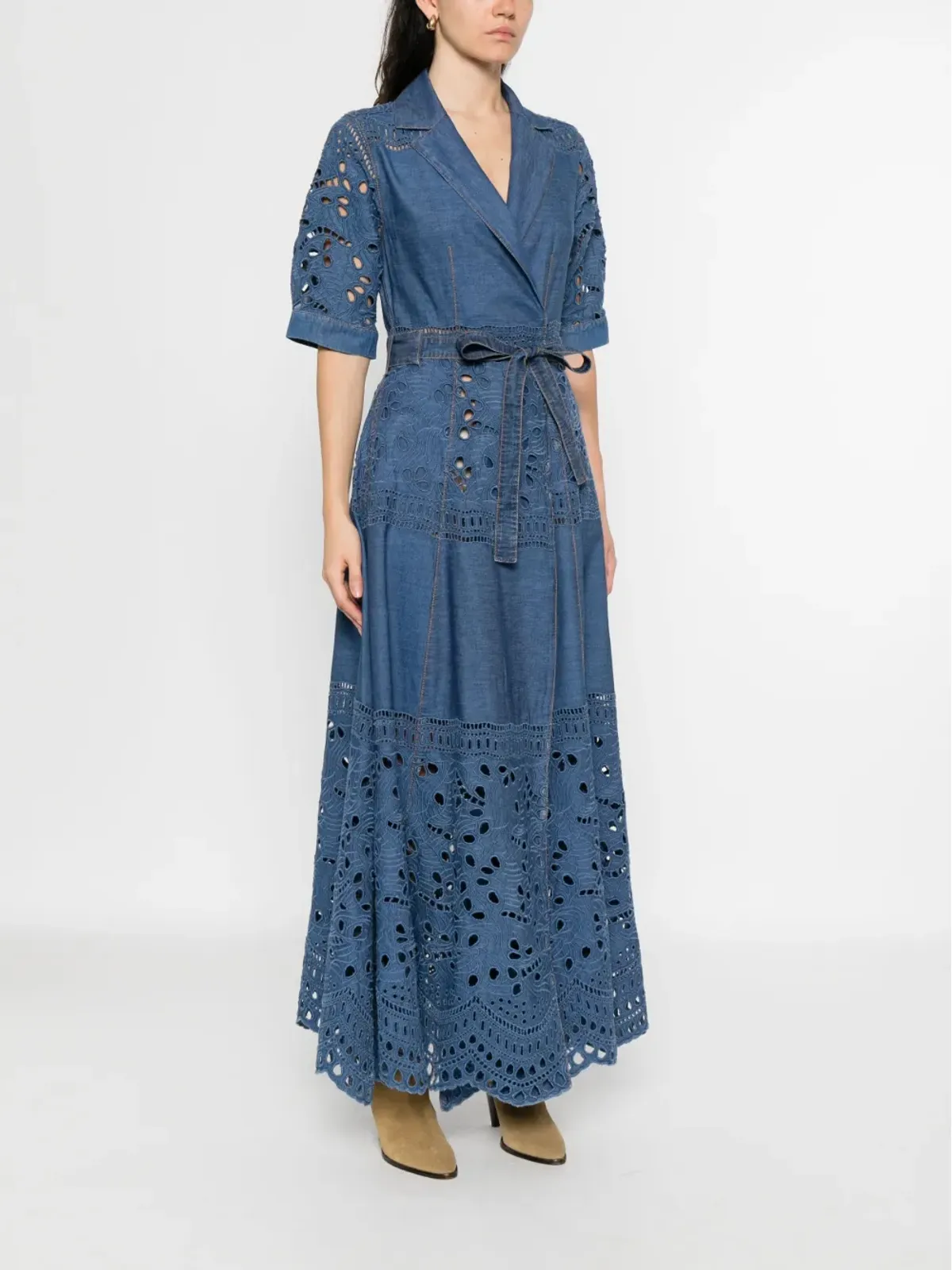 Ermanno Scervino レース装飾のマキシドレス - 画像3