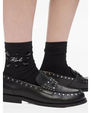 Karl Lagerfeld 宝石付きロゴソックス - Black - サムネイル4