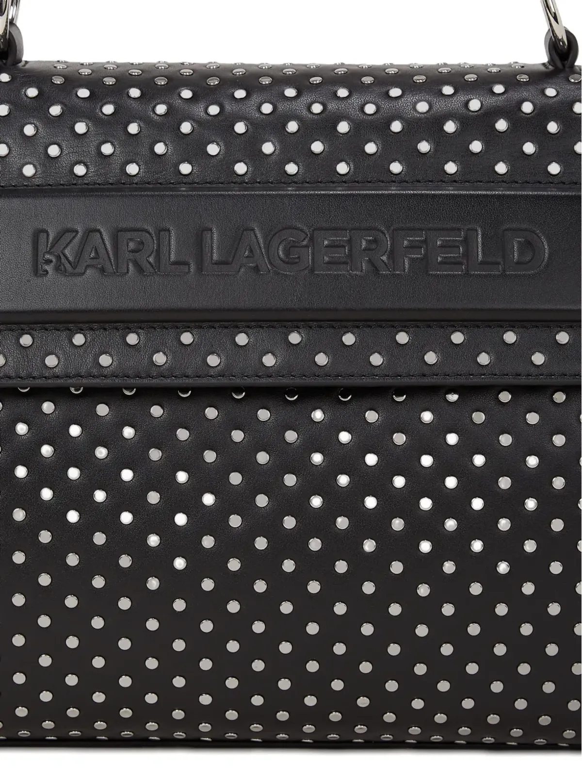 Karl Lagerfeld Ikon K/スタッズ装飾 トップハンドルバッグ - 画像4