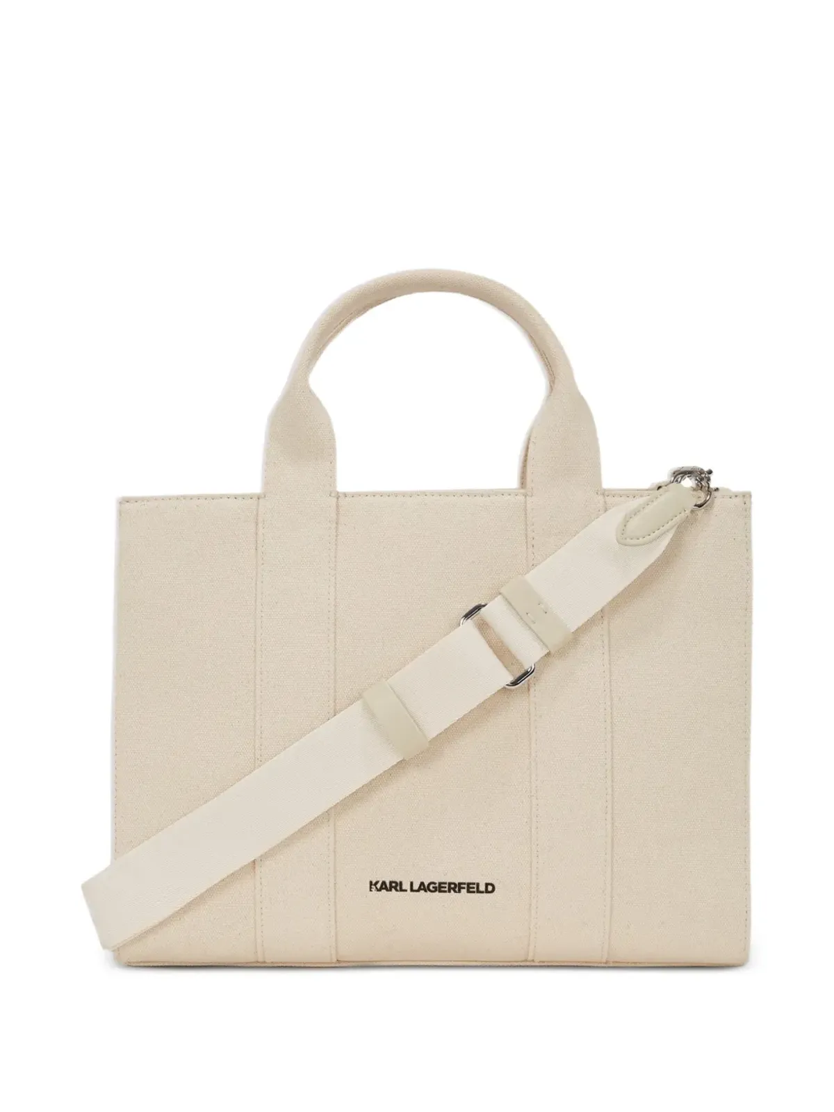 Karl Lagerfeld ベージュのChoupetteキャットモチーフ クリスタル装飾 トートバッグ - 画像2