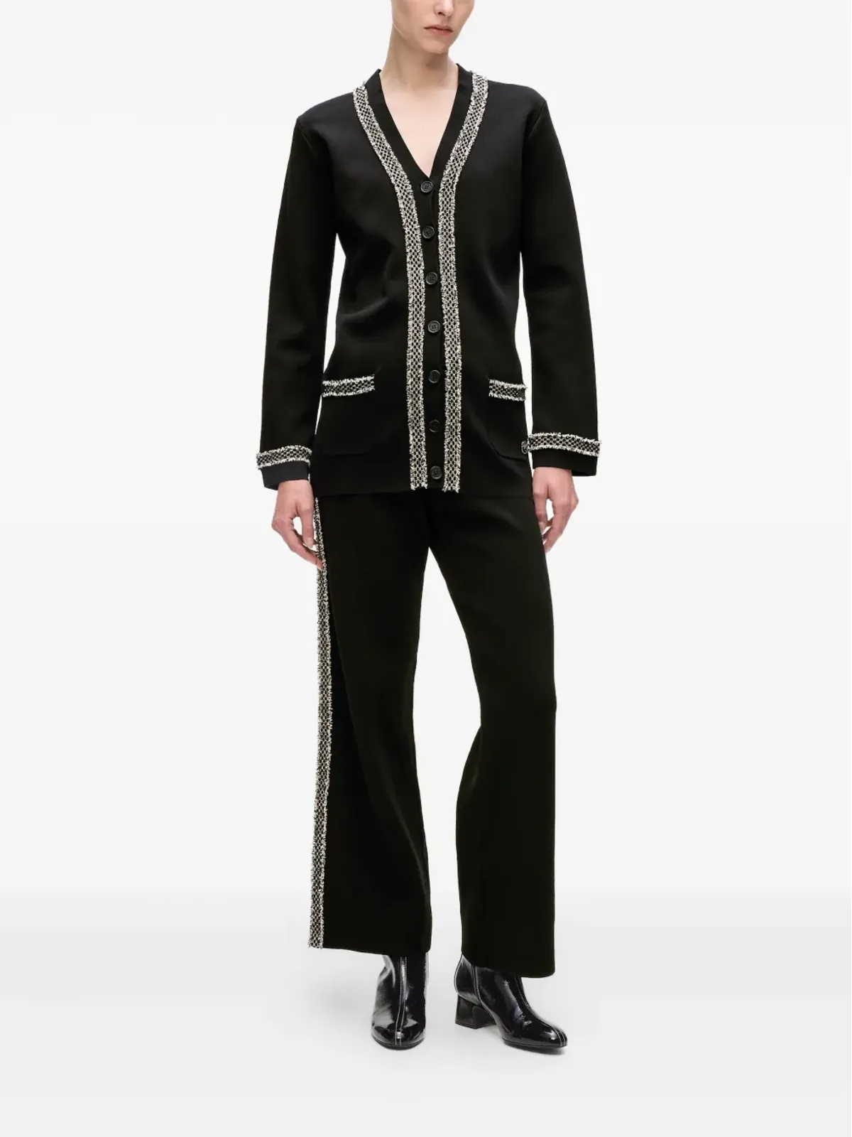 Karl Lagerfeld ブークレーカーディガン - ブラック - 画像2