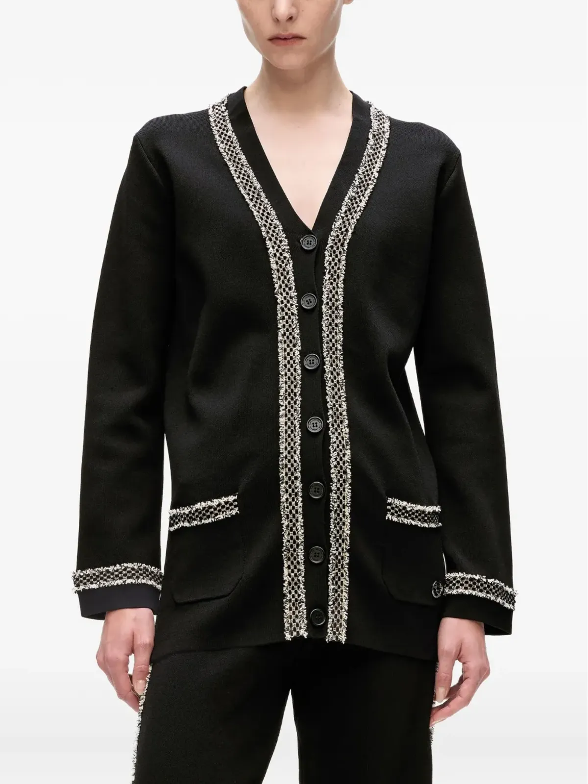 Karl Lagerfeld ブークレーカーディガン - ブラック - 画像4