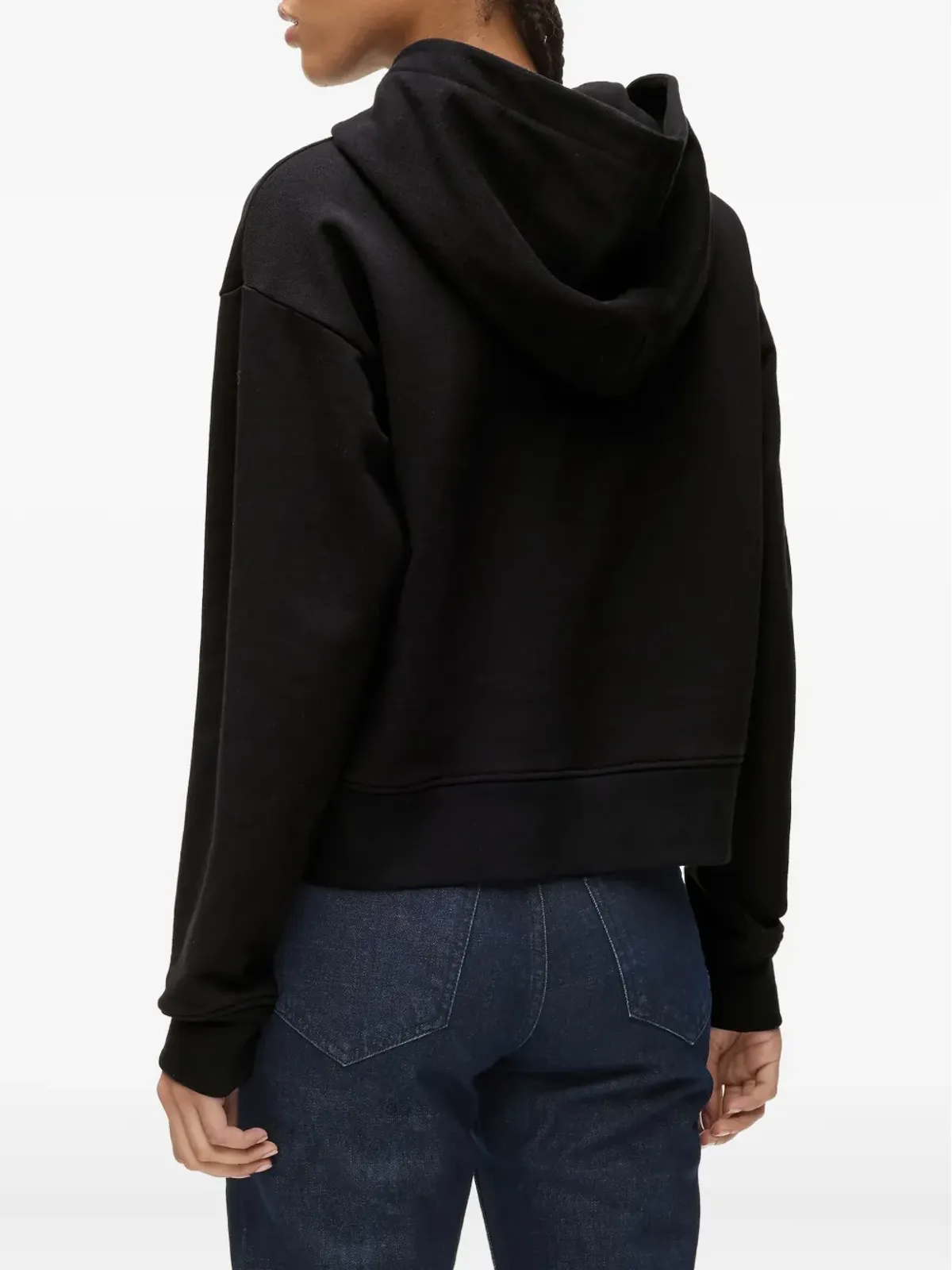 Karl Lagerfeld Jeans レースアップディテールのフード付きパーカー - ブラック - 画像4
