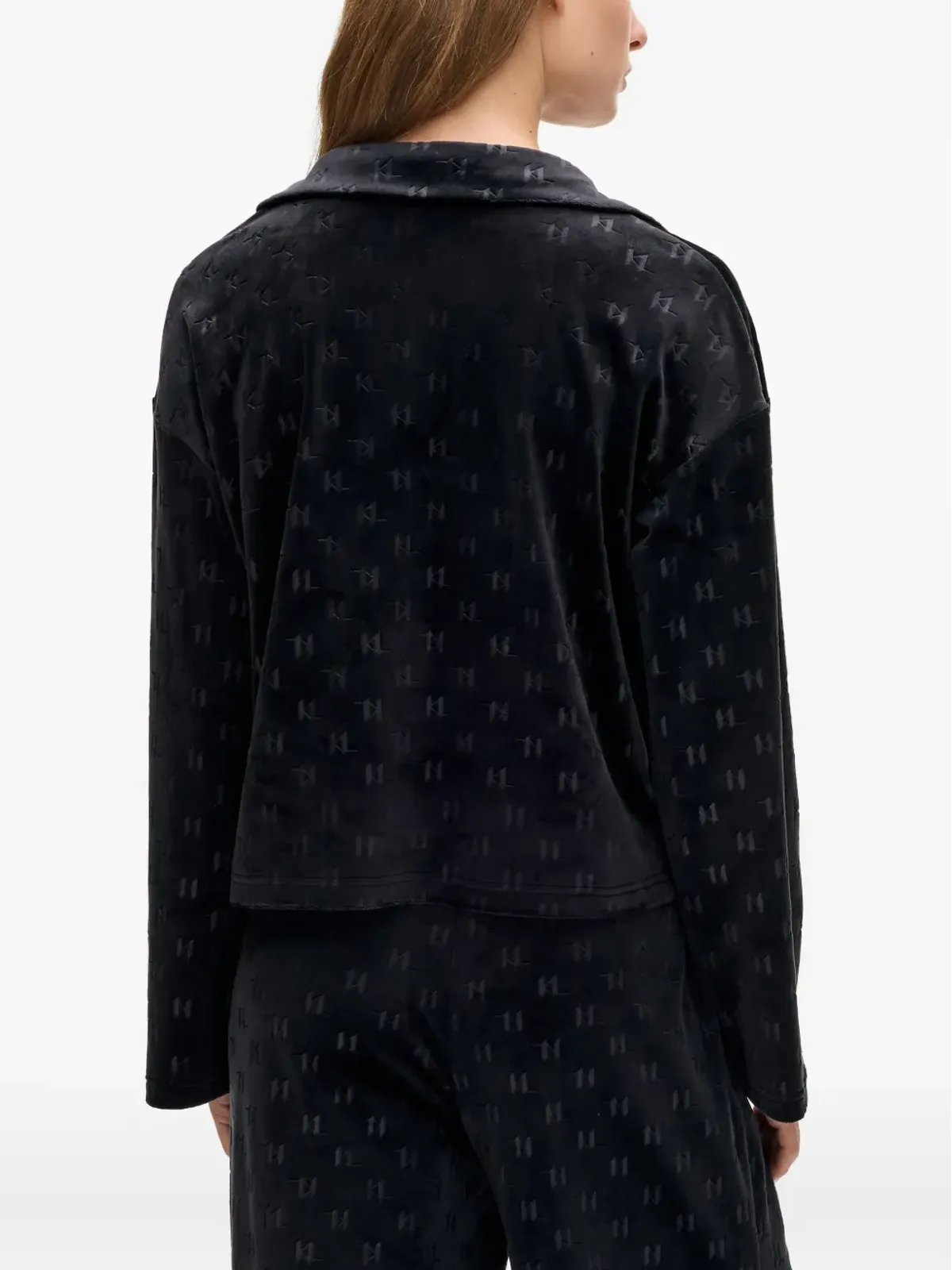 Karl Lagerfeld モノグラム ベロア トップ - 画像4