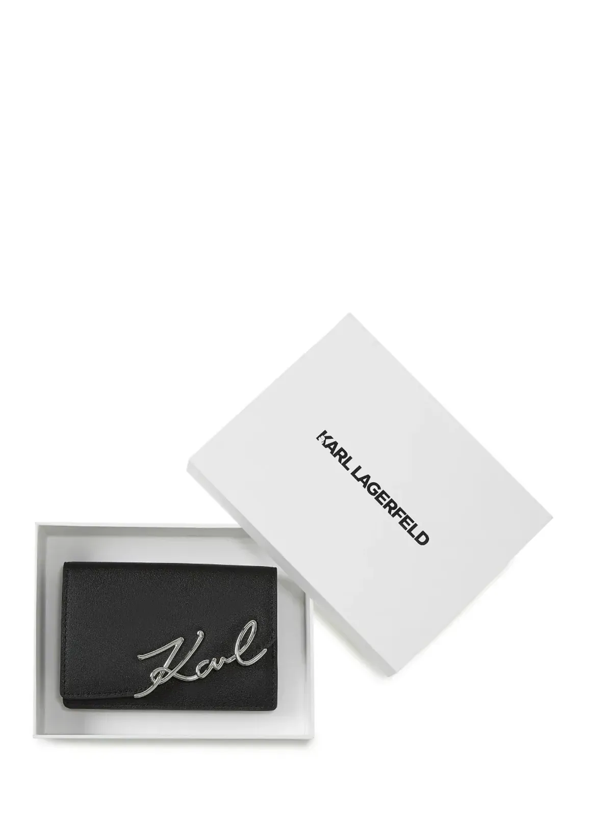 Karl Lagerfeld サインロゴ レザー ウォレット - 画像4