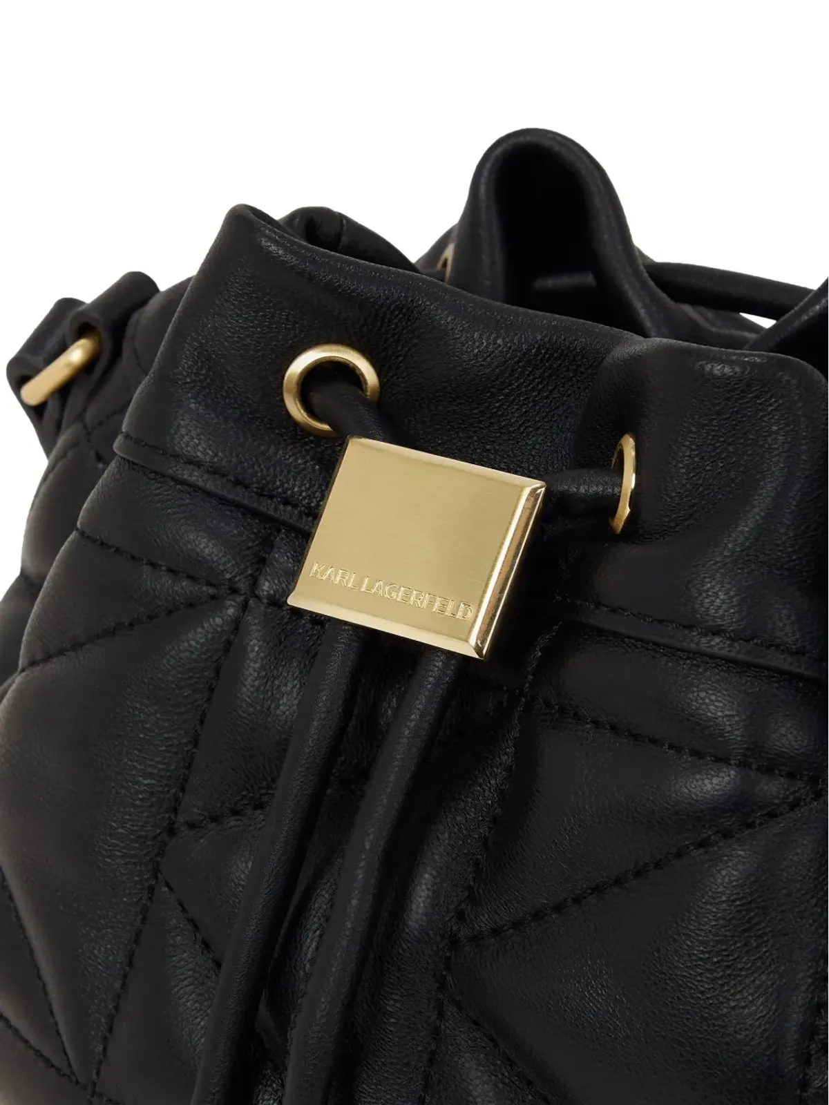Karl Lagerfeld K/Kuilt バケットバッグ ブラック - 画像5
