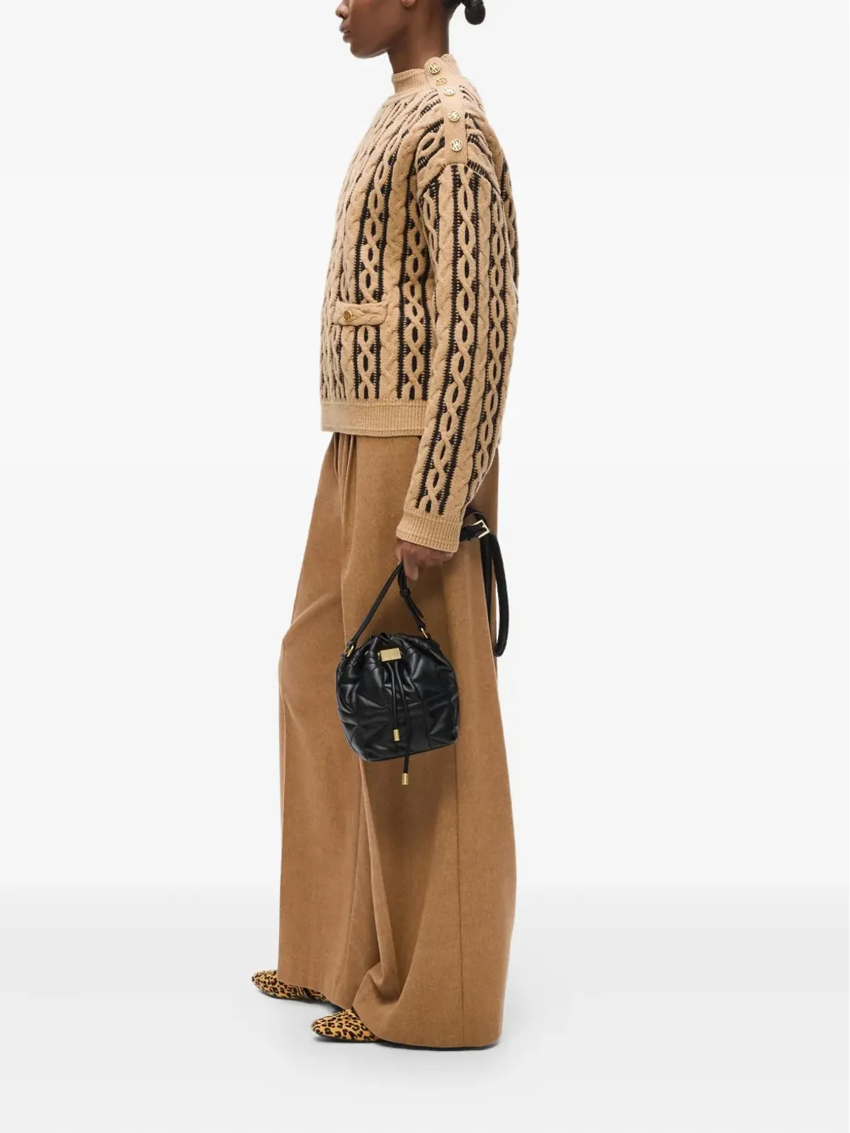 Karl Lagerfeld K/Kuilt バケットバッグ ブラック - 画像2