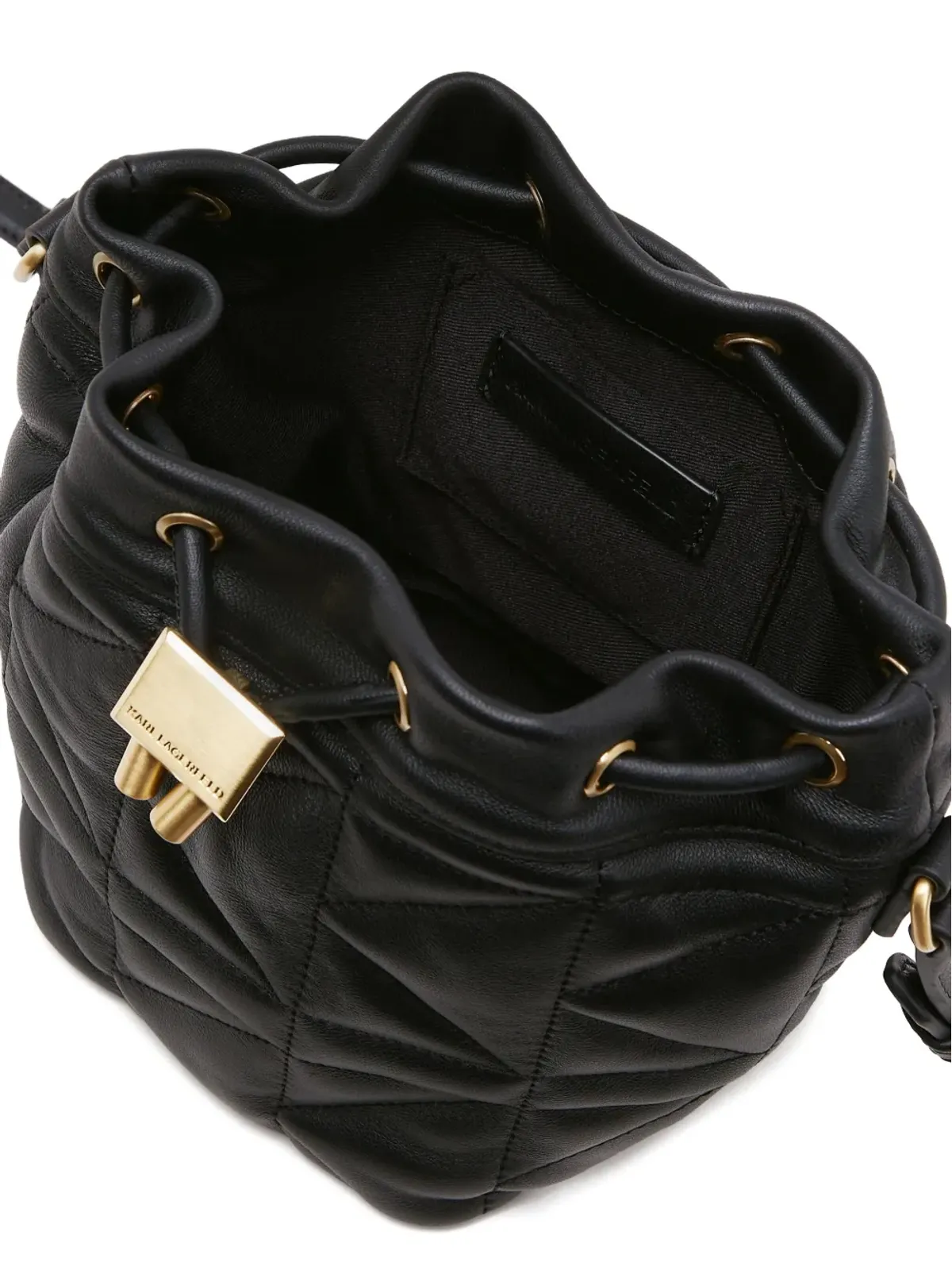 Karl Lagerfeld K/Kuilt バケットバッグ ブラック - 画像4