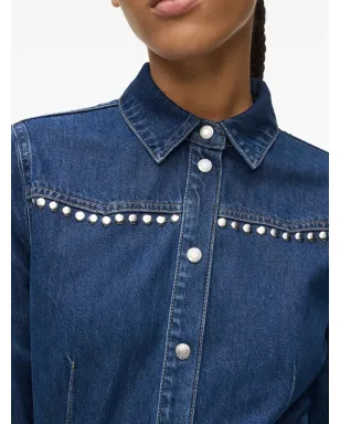 Karl Lagerfeld Jeans デニムドレス（プリーツ・スタッズ装飾） - サムネイル4