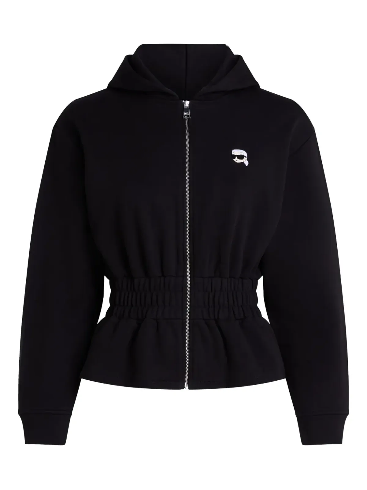 Karl Lagerfeld Ikon ロゴパッチ フーディー - 画像1