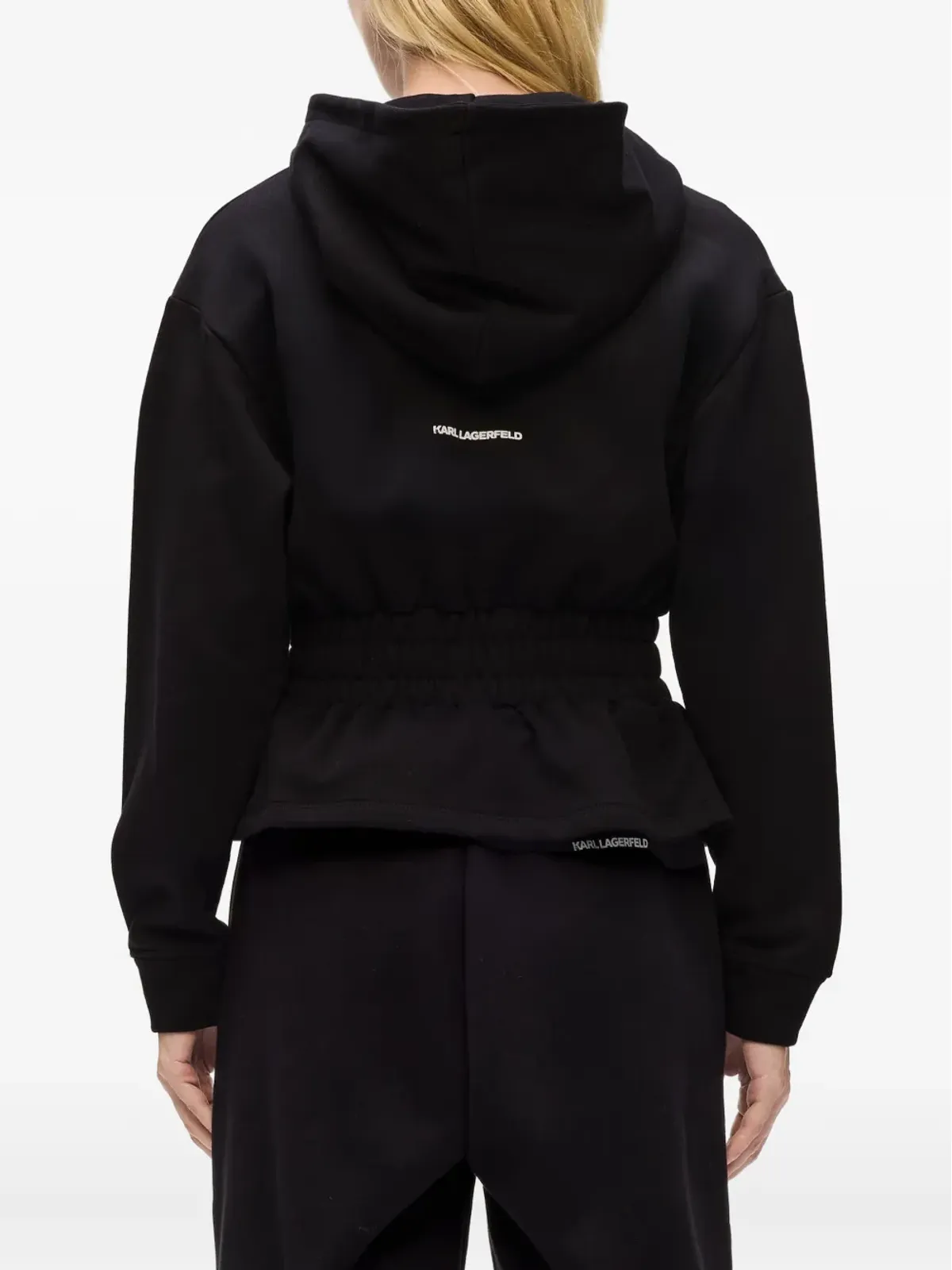 Karl Lagerfeld Ikon ロゴパッチ フーディー - 画像4