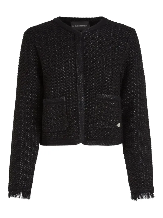 Karl Lagerfeld Karl Lagerfeld ツイードフリンジカーディガンの商品画像