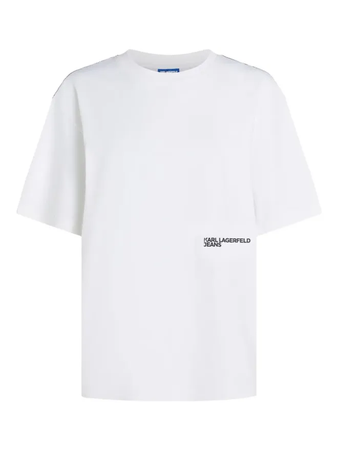 Karl Lagerfeld Jeans Karl Lagerfeld Jeans カールプリントTシャツ ホワイトの商品画像