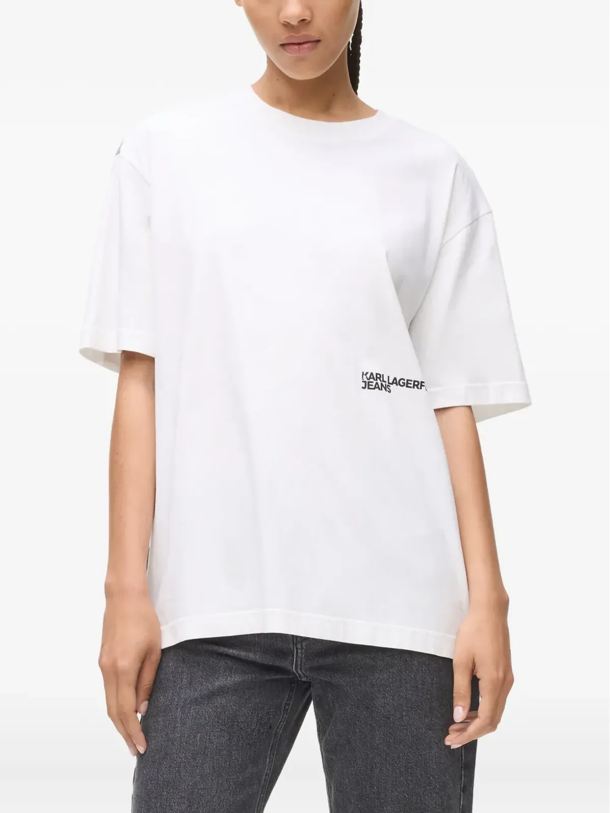 Karl Lagerfeld Jeans カールプリントTシャツ ホワイト - 画像3