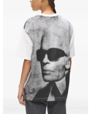 Karl Lagerfeld Jeans カールプリントTシャツ ホワイト - サムネイル4