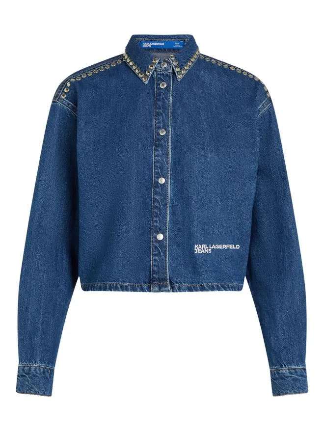 Karl Lagerfeld Jeans Karl Lagerfeld Jeans スタッズ付きデニムシャツの商品画像