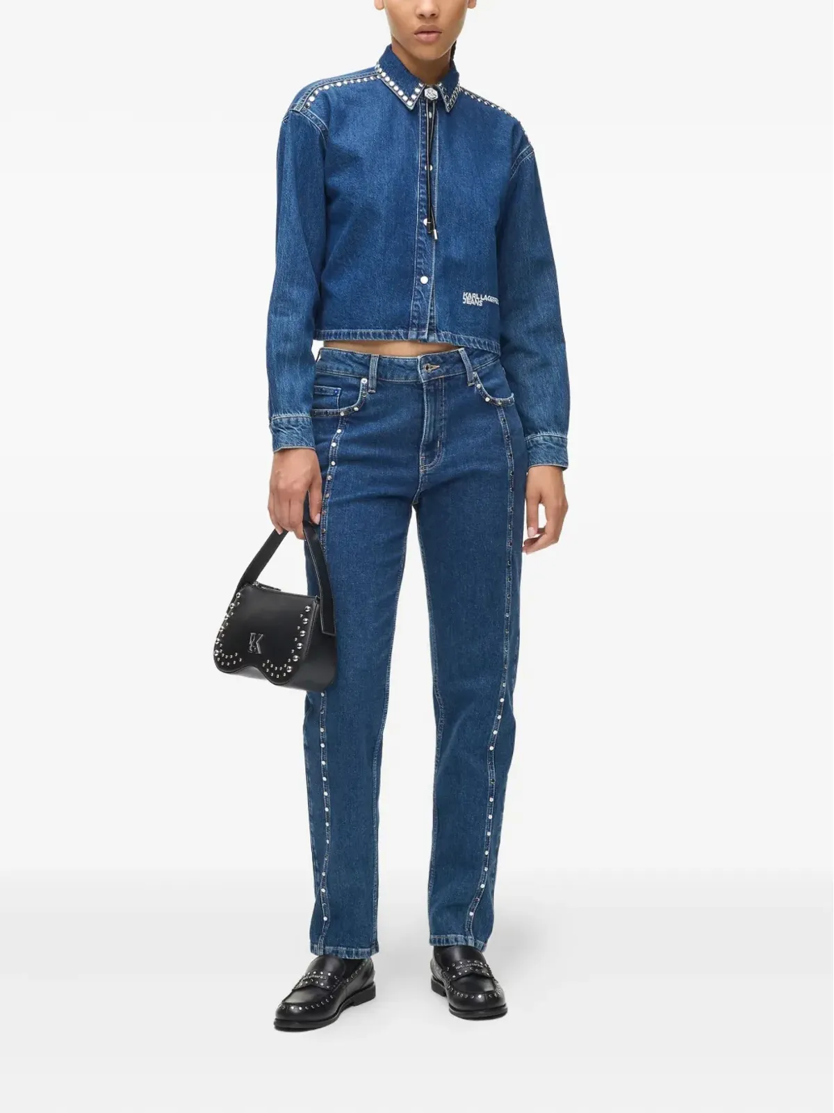 Karl Lagerfeld Jeans スタッズ付きデニムシャツ - 画像2
