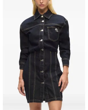 Karl Lagerfeld デニムシャツドレス（ロゴパッチ付き） - サムネイル4