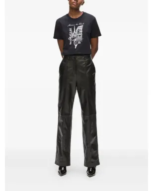 Karl Lagerfeld レザーロゴパンツ - サムネイル2