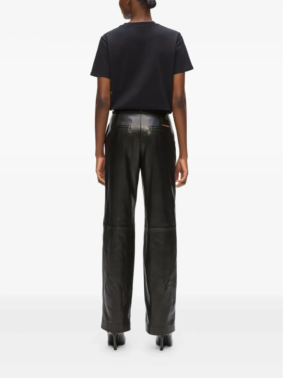 Karl Lagerfeld レザーロゴパンツ - 画像3