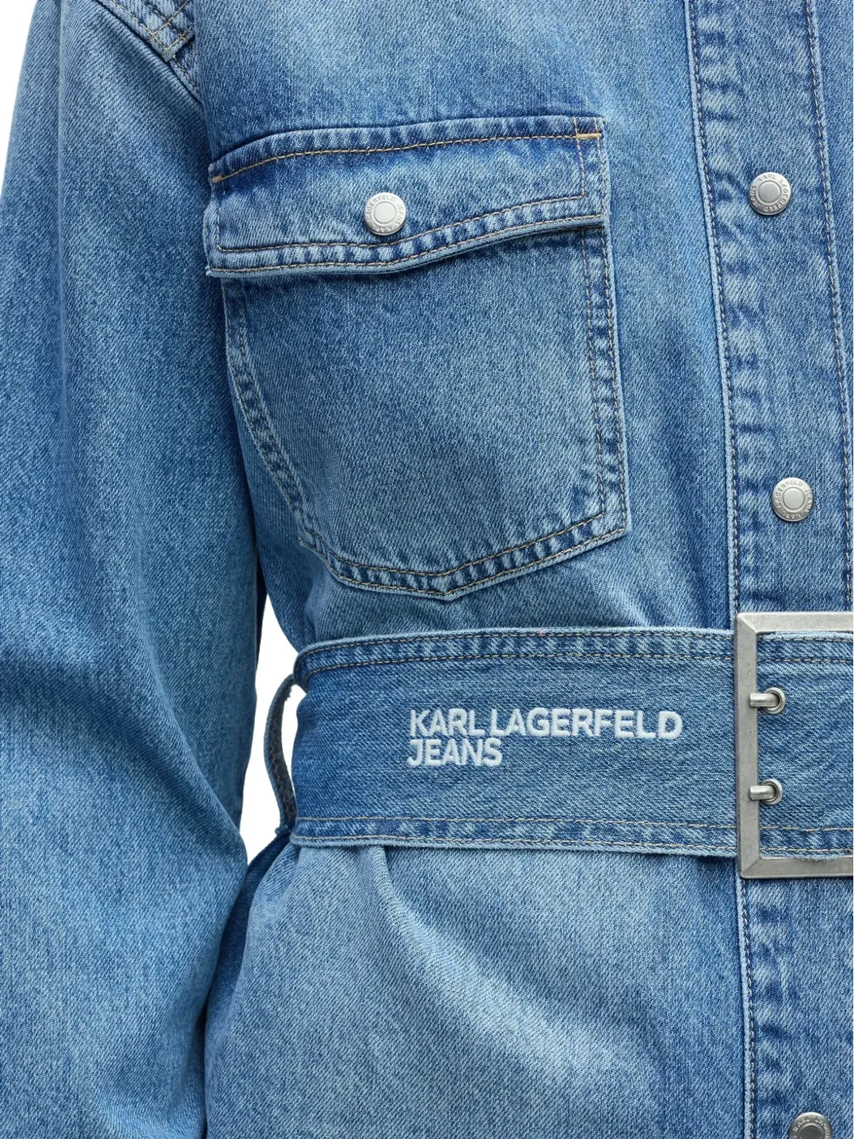 Karl Lagerfeld Jeans ベルト付きデニムシャツ - 画像5